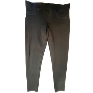Trina Turk Black Ponte Leggings 8 Gold Rivets Stretch Office‎ Minimalist